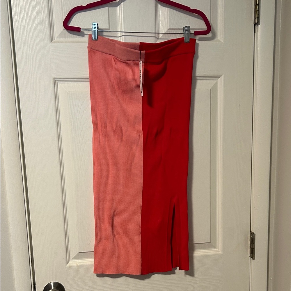 Steve Madden Red and Pink Pencil Skirt